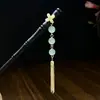 Horquilla Antigua de Imitación de Sándalo de Alta Calidad Broche Elegante para el Cabello Borla de Madera Accesorios para el Cabello Paso a Paso Hanfu Cheongsam
