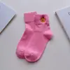 Calcetines de Halloween Transfronterizos para Mujer, Primavera y Otoño, de Media Caña, Absorbentes de Sudor y Resistentes al Olor, Bordado de Calabaza Caricaturesca Original, Calcetines de Moda al por Mayor