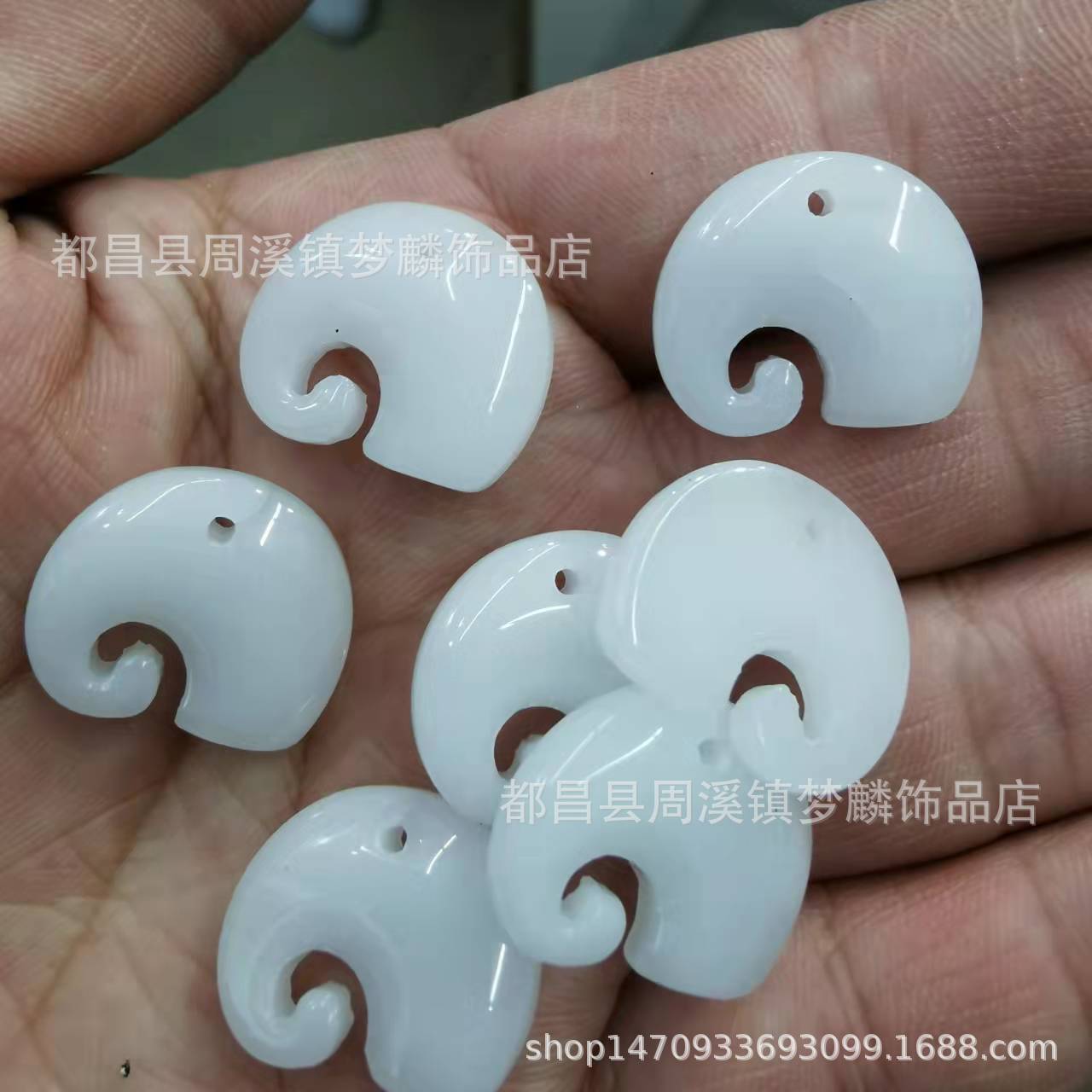 琉璃大象吊坠-3