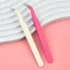 Pinzas para Uñas, Herramientas para Uñas, Pinzas para Pestañas, Herramientas para Artista de Pestañas, Aplicador de Extensiones de Pestañas, Puntas Curvas y Rectas, Herramientas para Principiantes