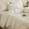 Jacquard 100% Algodão Classe A Grau Mãe e Bebê Conjunto de Quatro Peças Estilo Celebridade da Internet Fronha de Algodão Puro Laço Amigo da Pele Macio