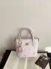 Bolsa de Mão, Bolsa Tote Pequena, Bolsa de Trabalho Exquisita e Versátil, Bolsa de Ombro Transversal com Estampa de Desenho Animado Doce de Nicho Coreano para Mulheres