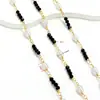 Cor-Preservadora Banho de Ouro 18K Corrente de Pérolas Pulseira Colar Brinco Material Corrente de Cristal Material DIY Feito à Mão Acessórios para Joias