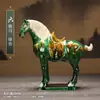 Caballo Tang Sancai Caballo Clásico Caballo de Cerámica Adornos de Caballo Seis Artesanías de Caballo Decoración de Sala de Estar Hogar Adornos Vintage