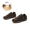 Artículo Popular de Tiktok 2cm y 5cm Versión de Cuero de Vaca Aceitado y Encerado de Primera Capa Zapatos de Mujer Brisa de Otoño Zapatos de Entrenamiento Alemanes Zapatos Casuales