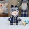 Muñeco de Tela Azul Nuevo Navideño Transfronterizo Lindo Esquiador Columpio Muñeco de Nieve Adornos Decorativos Regalos Navideños