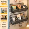 Estante de pared para dormitorio, estante de almacenamiento junto a la cama, cesta de almacenamiento de pared, cesta colgante sin taladro, estante colgante de doble capa para juguetes