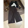 Su Xinlan/YOUMO - Calça Casual Versátil de Outono Solta Emagrecedora Estilo Old Money Alta Inteligência (com cinto) 1725