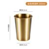 Taza de Cerveza de Acero Inoxidable 304 de una Sola Capa Dorada Taza de Agua Comercial Taza para Bebidas Frías de Verano Taza Apilable para Exteriores