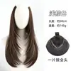Postizo para Mujer para Aumentar el Volumen del Cabello, Postizo de una Pieza Esponjoso, Hebilla Interna de Capas Altas, Ligeramente Rizado, Parche de Extensión de Cabello Invisible sin Rastro