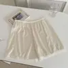 Leggings Satinados Perlados de Seda de Hielo Anti-Exposición con Ribete de Encaje, Shorts de Seguridad, Shorts tipo Boxer, Shorts para Dormir, Se Pueden Usar Afuera