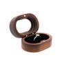 Caja de Madera Maciza para Pendientes de Mujer, Anillos, Joyero de Almacenamiento y Regalo, Nogal Negro Exclusivo Transfronterizo para Regalos de Enamorados Logo