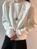 Sudadera con Capucha Redonda Desestructurada con Remaches Blancos para Hombre Otoño Cleanfit Camiseta de Manga Larga Juvenil Capa Interior Capa Base