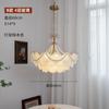 Candelabro de Cristal Estilo Americano para Sala de Estar, Candelabro de Conchas de Cristal Estilo Francés, Iluminación Simple para Dormitorio y Guardarropa