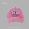 24 nuevas gorras de mariposa lavadas coreanas para niños, todas a juego, para estudiantes de calle, gorras pequeñas con cara de espectáculo, gorras de béisbol dulces de marea