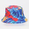 Chapéu de Pescador Masculino e Feminino com Estampa de Leopardo Nova Transfronteiriça Casual Chapéu de Sol Personalizado Proteção Solar Chapéu Balde Moda Combina com Tudo