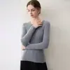 Nueva colección de otoño e invierno: Suéter de punto 100% cachemir puro para mujer, cuello redondo, diseño a rayas, corte ajustado y silueta favorecedora