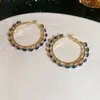 Nuevos aretes redondos de circonita súper brillantes con pasador de plata estilo coreano, diseño de nicho de lujo ligero, aretes de moda para el día a día para mujer