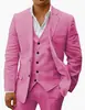 Fábrica de Origen Hecho a Medida Chaqueta de Traje para Hombre de Dos Botones con Estampado Digital Conjunto de Tres Piezas Tallas Grandes Venta al Por Mayor