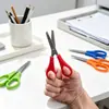 Tijeras para Estudiantes con Marcas de Pequeña Escala, Tijeras de Acero Inoxidable con Punta Redonda de Seguridad para Niños para Manualidades DIY y Cortar Papel