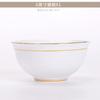 Jingdezhen porcelana blanca alta vajilla anti-quemaduras alto valor de color dorado alto cuenco para platos de cena platos platos fideos cuenco para sopa combinación