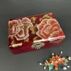 Caixa de Joias Estilo Chinês em Laca de Pingyao Noiva Vintage Pintada Casamento Casamento Tradicional Laca Estilo Chinês Retrô