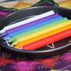 Vela de cera de abelha feita à mão, cera de abelha pura, haste de cor, sete cores, vela comum sem quaisquer propriedades
