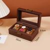 Caja de Almacenamiento de Relojes de Cuero con Grano de Madera Vintage Caja para Múltiples Relojes de Alta Gama Reloj de Pulsera Reloj Mecánico Joyero para el Hogar Gran Capacidad