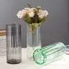 Vaso de Vidro Sódio-Cálcio Atacado Transfronteiriço, Pote de Vidro para Armazenamento, Decoração de Sala de Estar Estilo Reto de Luxo Leve, Vaso para Flores Hidropônicas
