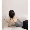 Camisola de Renda com Gola Alta nas Costas Sem Costas Feminina Roupa Íntima Costas Bonitas Peça Única com Bojo Sexy Top Sexy