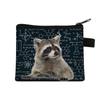 Nova Bolsa de Moedas Curta de Animal Fofo 2021 Mini Carteira de Cartão Bolsa de Armazenamento de Moedas com Impressão Digital para Cabelo