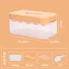 Bandeja de cubitos de hielo creativa para el hogar, hockey de barra, bola de hielo, molde para cubitos de hielo, plástico para refrigerador con tapa, presión de silicona, rejilla de hielo de diamante