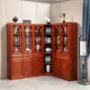 Estantería de Madera de Alcanfor Toda de Madera Maciza Vitrina para Estudio Librero Chino Antiguo Combinación Libre Armario de Almacenamiento para Esquina de Estudio