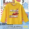 Ropa con temática del coche Rayo McQueen para niños pequeños, tops finos de primavera y otoño, camiseta de algodón para niños con mangas raglán largas, moderna
