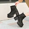 Botas Martin de Cano Alto com Solado Grosso Femininas 2026 Outono/Inverno Novas Botas de Moda Botas Curtas Retrô para Motociclista Botas de Cavaleiro de Cano Médio