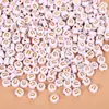 Cuentas de Letras Inglesas Estampado en Caliente para Manualidades Niños Educación Temprana Joyería Cuentas Sueltas Pulseras Tejidas a Mano Accesorios para Collares