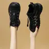 Bestseller de Douyin Zapatos de Papá para Mujer Estilo Nuevo Otoño/Invierno Felpa Gruesa Suela Gruesa Antideslizantes Zapatos de Senderismo para Exteriores Cordón Estilo Montaña Zapatos Casuales
