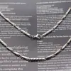 Corrente de suéter atacado de fábrica colar Joker corrente de semente de melão corrente de aço inoxidável com diamantes acessórios de moda masculinos e femininos corrente de clavícula