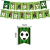 Plato de Papel Taza de Papel Mantel Arreglo de Accesorios Decoración de Fiesta Set de Vajilla Festival de Cumpleaños de Fútbol Copa del Mundo Verde