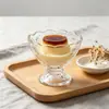 Fabricante vende no atacado e produz tigelas de sorvete de vidro, copos para milk-shake de sobremesa, tigelas de salada com artesanato em relevo de vidro transparente
