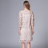 Vestido da Marca Amazon Primavera e Outono 2020 Renda Solúvel em Água Renda de Alta Qualidade Terno Mil Borboletas Vestido de Corte A-line Tamanho Grande