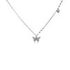 Nuevo collar de mariposa moda mujer lujo ligero simple plata Rojo de red transmisión en vivo novias novia cadena clavícula