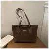 Bolso de Hombro o Axila de Gran Capacidad Casual Suede Estampado de Leopardo Mate Colgante 2026 Textura Simple Nueva Moda