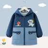 Jaqueta acolchoada, vestuário infantil, babador de bebê à prova d'água e resistente a óleo para outono e inverno, avental de manga comprida para jardim de infância, avental de pintura, protetor de roupa resistente a manchas
