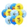 Toy Story Pelúcia de Animação Tema de Desenho Animado Combinação de Balões de Látex terno Decoração de Aniversário para Crianças Bebê