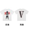 En stock Vlone High Street Big V Mariposa Letra Calavera Esqueleto Limitado Big V Colección Casual Camiseta de Manga Corta para Hombres y Mujeres