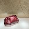 Diseño de Nicho Bolso de Cuero Genuino para Mujer Hombro Cruzado Bolso Dumpling Bolso de Mano Bolso Nube de Piel de Vaca Bolso Pequeño Plisado para Axila