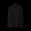 Tangge Otoño e Invierno Cachemira Rayas Verticales Forro Polar Cálido Cuello Alto Camiseta Base Ropa Interior para Mujer Cuello de Pelo Camiseta Base Alta Elasticidad