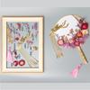 Abanico de Flores Secas Bolsa de Material para DIY Abanico de Flores Eternas Hecho a Mano Regalo para el Día del Maestro Actividades de Salón al Aire Libre para Construcción de Grupos