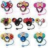 Horquilla de Mickey de dibujos animados gorro de paja gorro antipolvo de paja funda para pajilla de bebida personalizada cubierta antipolvo transfronteriza en stock